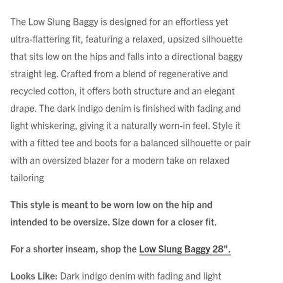 Agolde Low Slung Baggy Black Jeans Wide Leg Relaxed Fit Sustainable Size 28 - Picture 9 of 9